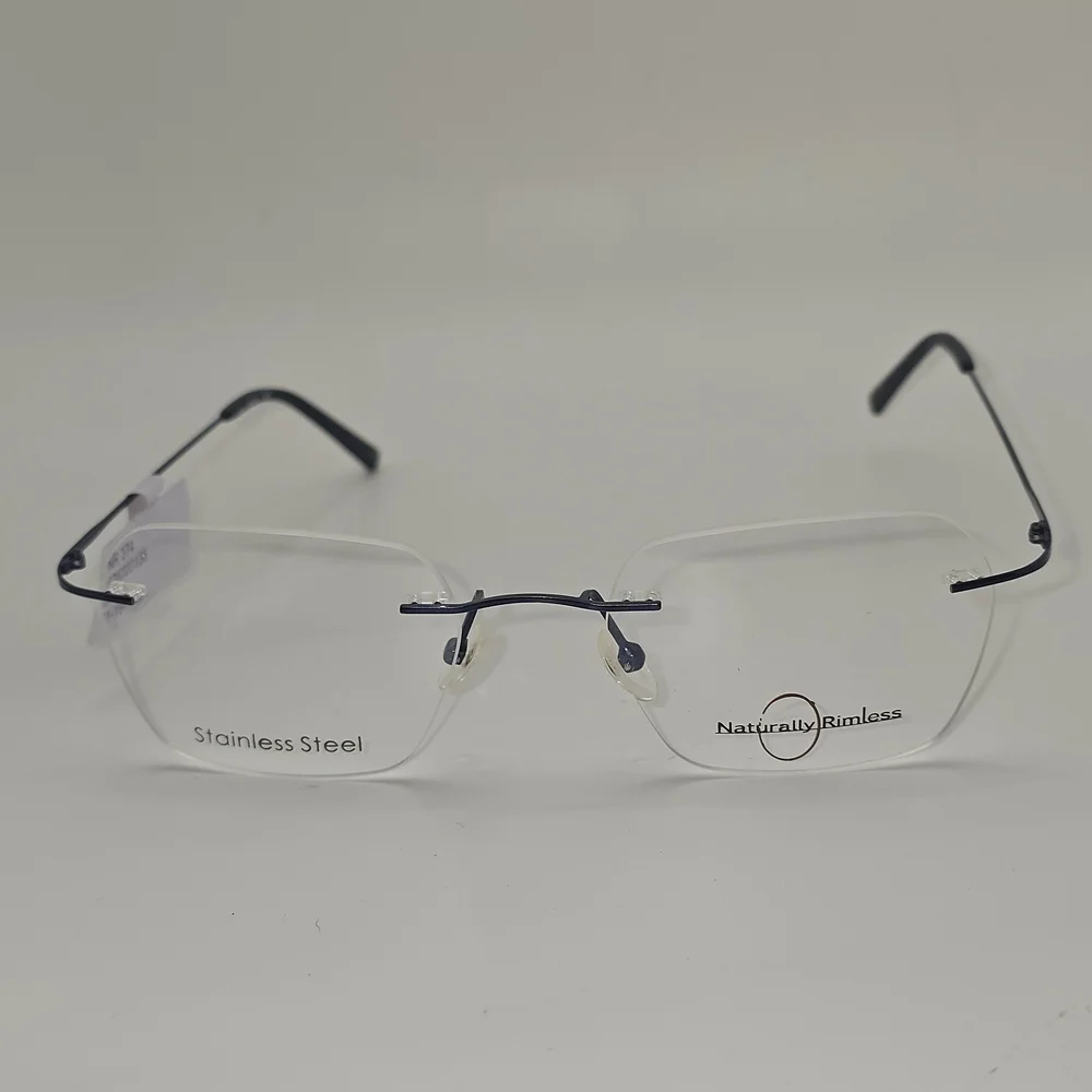 Naturally Rimless NR-374‎ Eyeglasses Navy 51-19-140